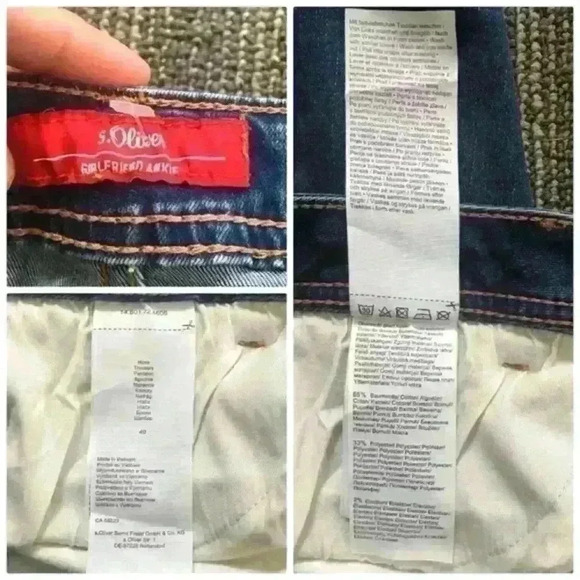 s.oliver girlfriend ankle distressed Jeans size 40 - Picture 9 of 10